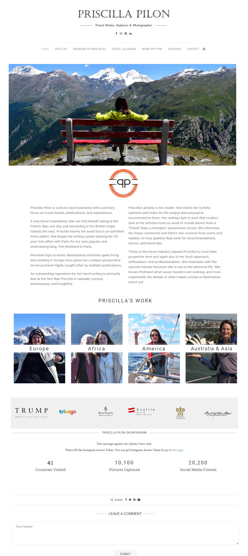 Travel Website – Cindy Bogart